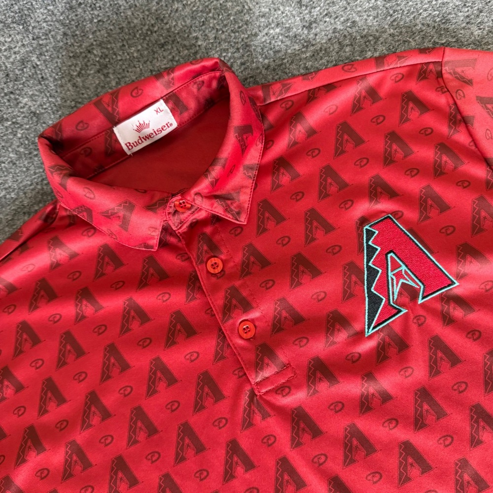 Arizona Diamondbacks Fathers Day Polo Shirt Men XL Red Short Sleeve MLB Baseball - Picture 5 of 9